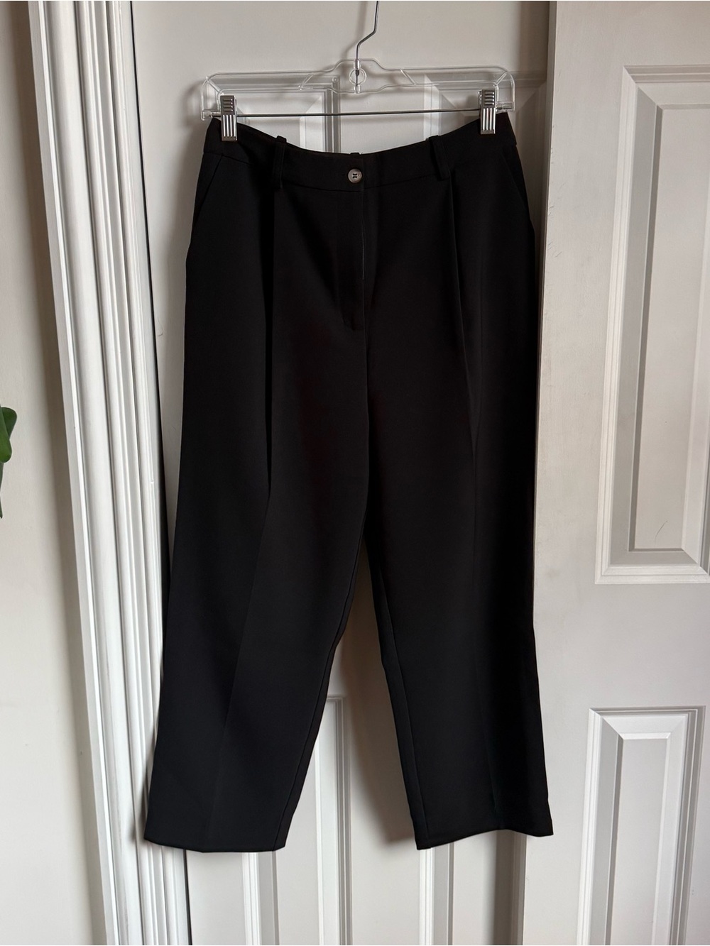 Top Shop Classic Black Straight Leg Crop Trousers